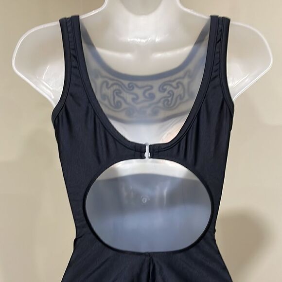Jantzen black one piece swim suit.  Size 12 L large - Picture 4 of 9